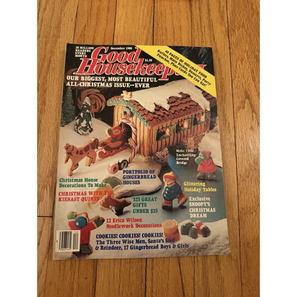 Good Housekeeping Christmas Dec.‎ 1980 Magazine Gingerbread Snoopy Erica Wilson